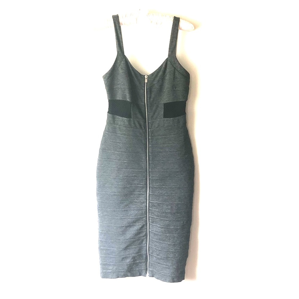 Express Gray and black dress zip-up front, Size 2